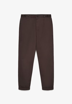 Calliope, PANTALONE LUNGO TINTA UNITA - Chino - caffè
