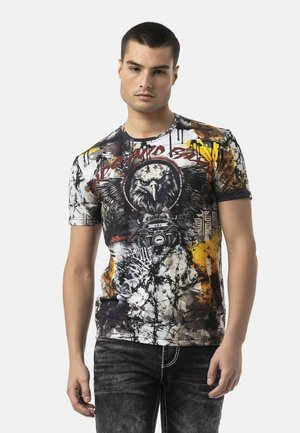 Cipo & Baxx, T-SHIRT MIT RUNDHALS | REGULAR FIT | DIGITALDRUCK - T-shirt imprimé - schwarz