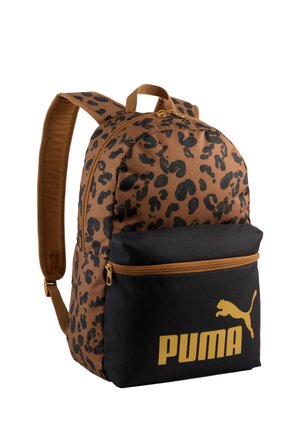 Puma, PUMA PHASE AOP BACKPACK UNISEX - Zaino - puma black-kona brown-leopard aop