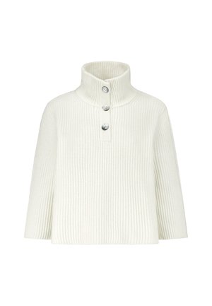 FTC Cashmere, RIB PONCHO PULLOVER - Trui - white