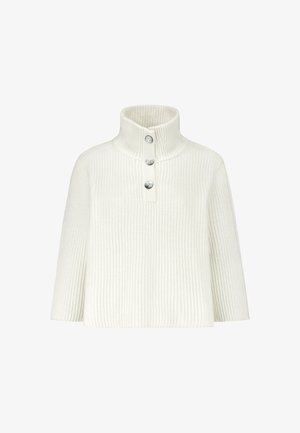 FTC Cashmere, RIB PONCHO PULLOVER - Trui - white