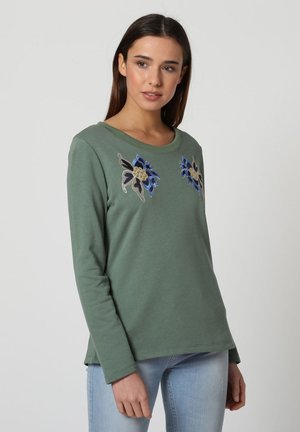 BORDADA CON MANGA LARGA - Sudadera - verde