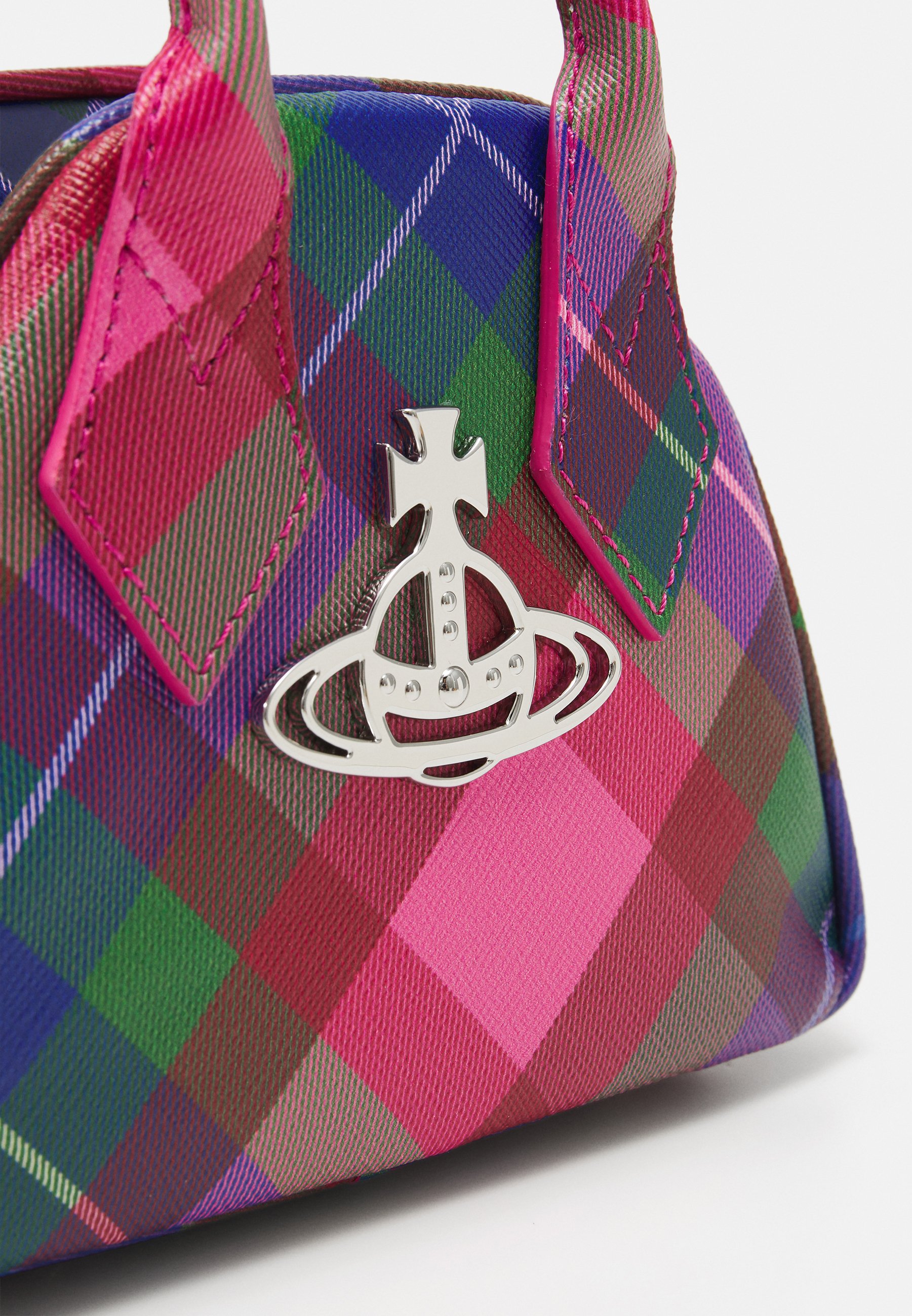 Vivienne Westwood MINI YASMINE - Handbag - candy tartan/pink