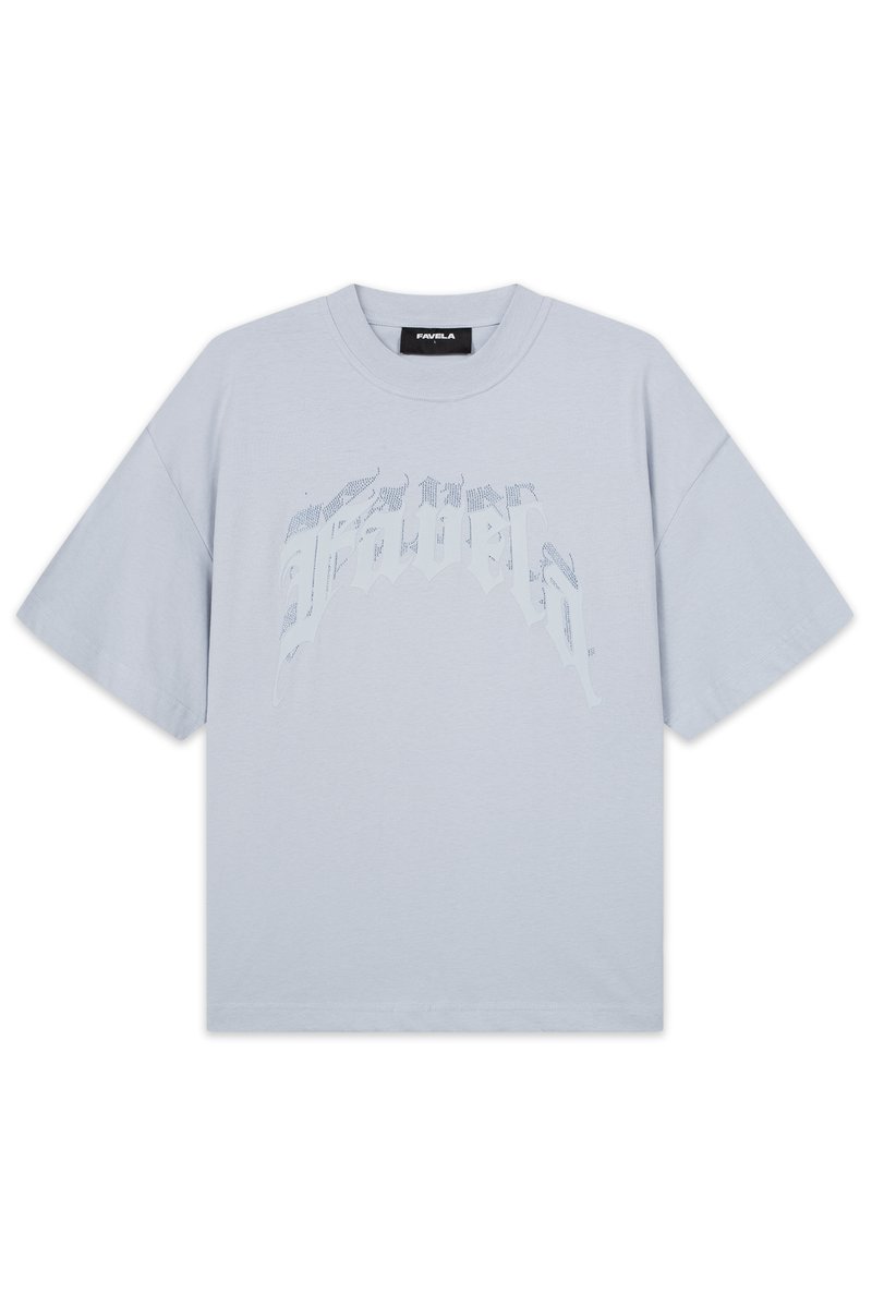 FAVELA T-shirt print lichtblauw