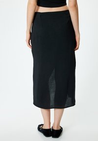 Koton MIDI DETAIL - Wikkelrok - black