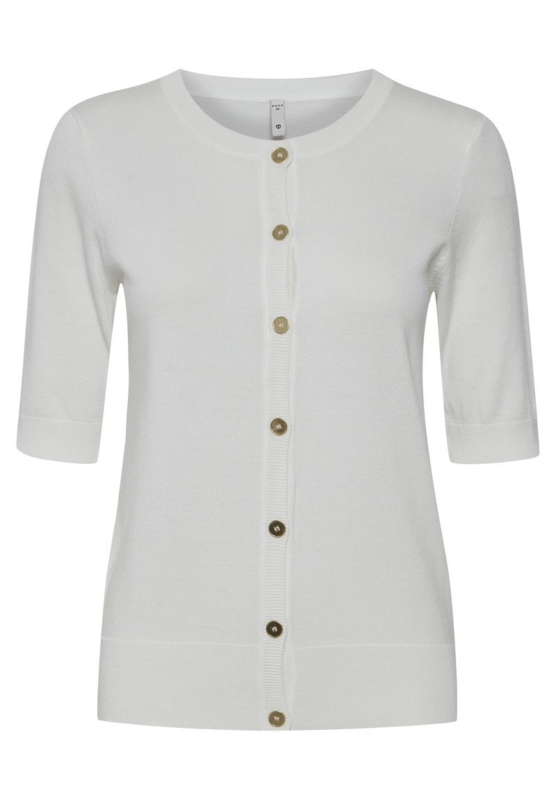 Damen Strickjacken | PULZ PZSARA Strickjacke blanc de blanc melange/silberfarben - BZ14352 Damen Strickjacken | PULZ PZSARA Strickjacke blanc de blanc melange/silberfarben - BZ14352