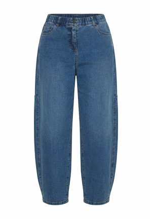 Ulla Popken, MOM-JEANS, BARREL-LEG, STRETCHDENIM, 5-POCKET-STYLE, KOMFORTBUND - Mom-farkut - blue denim