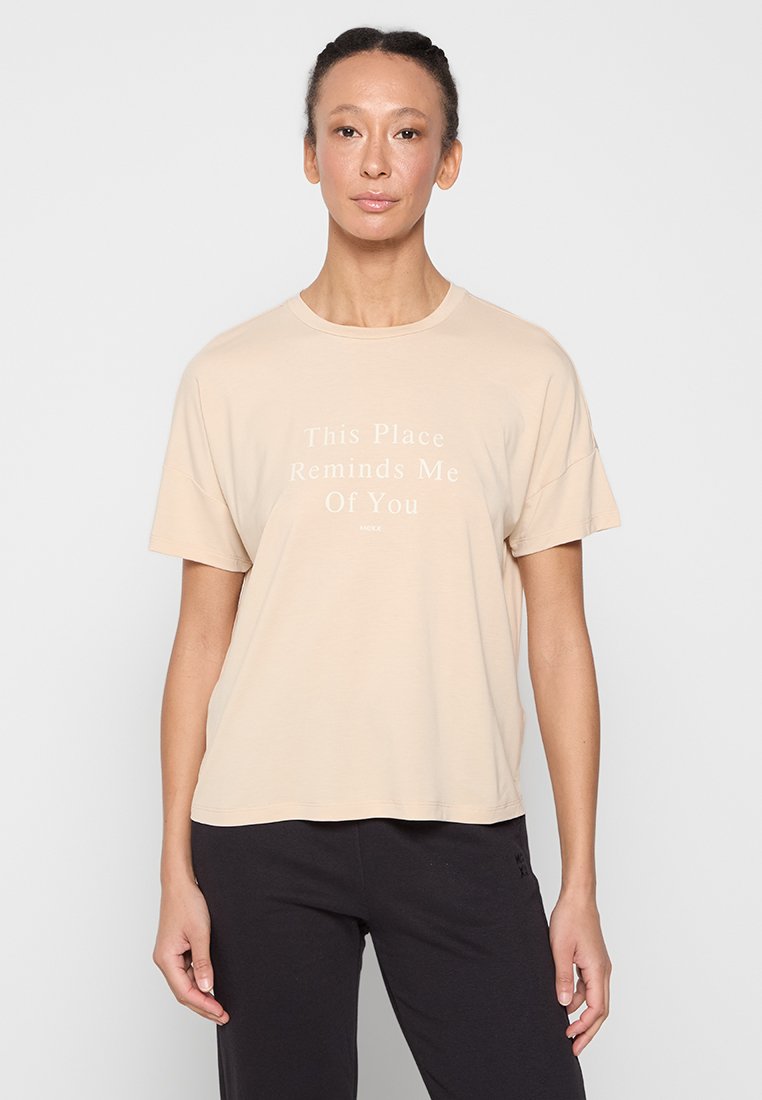 Mexx T-shirt print zandkleur