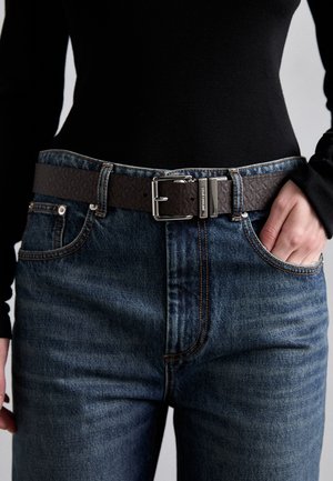 35MM REVERSIBLE BELT - Cintura - chocolate reversing to luggage