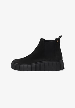 Kotníkové boty na klínu - black