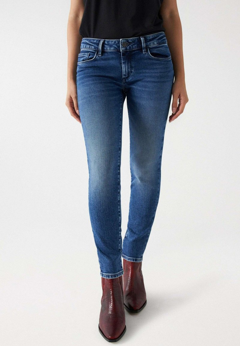 Salsa Jeans PUSH UP CROPPED Jeans Skinny Fit Blue/blå Zalando.se