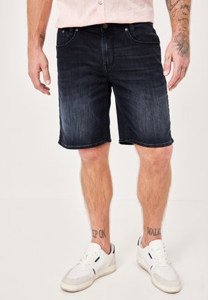 Denim shorts - blue black used moustache