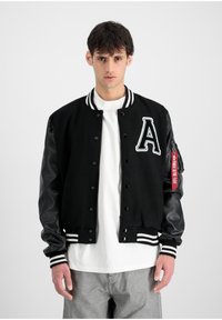 Alpha Industries - PU COLLEGE JACKET - Bomber Jacket - black Thumbnail Image 1