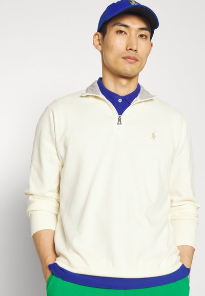 Polo Ralph Lauren LUXURY JERSEY QUARTER ZIP PULLOVER - Camisola - clubhouse cream