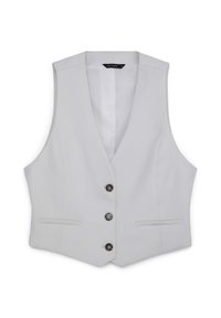 CROP TINTA UNITA - Veste sans manches - gesso