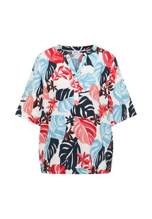 Cecil, KURZARM BLUSE MIT SPLIT NECK - Blouse - light alabaster white