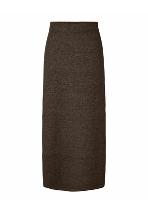 Pieces, KNITTED SKIRT PCSALLY MW ANKLE - Jupe longue - hot fudge