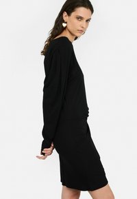 LIU JO DRAPED  - Trikotaažkleit - black