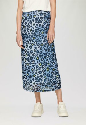 MET DECORATIEF TUNNELKOORD - A-lijn rok - hellblau