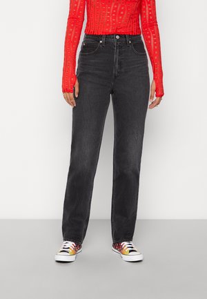 70S HIGH SLIM STRAIGHT - Straight leg jeans - black worn in