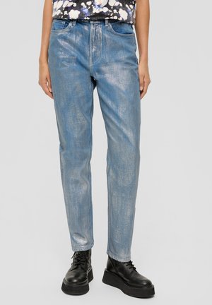 ANKLE HIGH RISE TAPERED - Straight leg jeans - silber