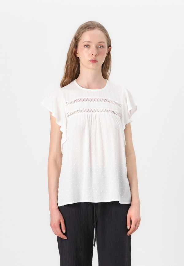 JDYDIANA LIFE FRILL - Blouse - cloud dancer