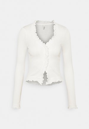 FRILL EDGE - Kardigan - white