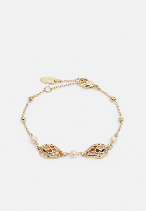 Just Cavalli Signature Snake Verborgen slang - Set Dameshorloge Armband Flexibel Spiegel Mode, Geel goud, Modieus