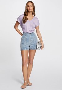 Morgan T-Shirt basic - parme