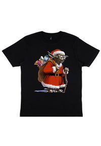 Star Wars STAR WARS SANTA YODA - Triko s potiskem - black