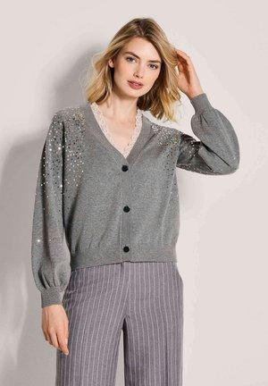 Strickjacke - graphite   melange   silver