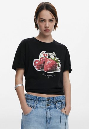 FRUIT LOGO - Print T-shirt - black