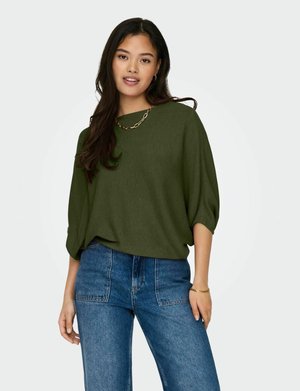 JDYNEW BEHAVE BATSLEEVE - Strickpullover - ivy green
