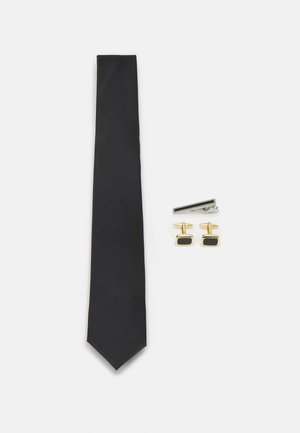 MANSCHETTENKNÖPFE KRAWATTENKLAMMER SET - Kravata - black