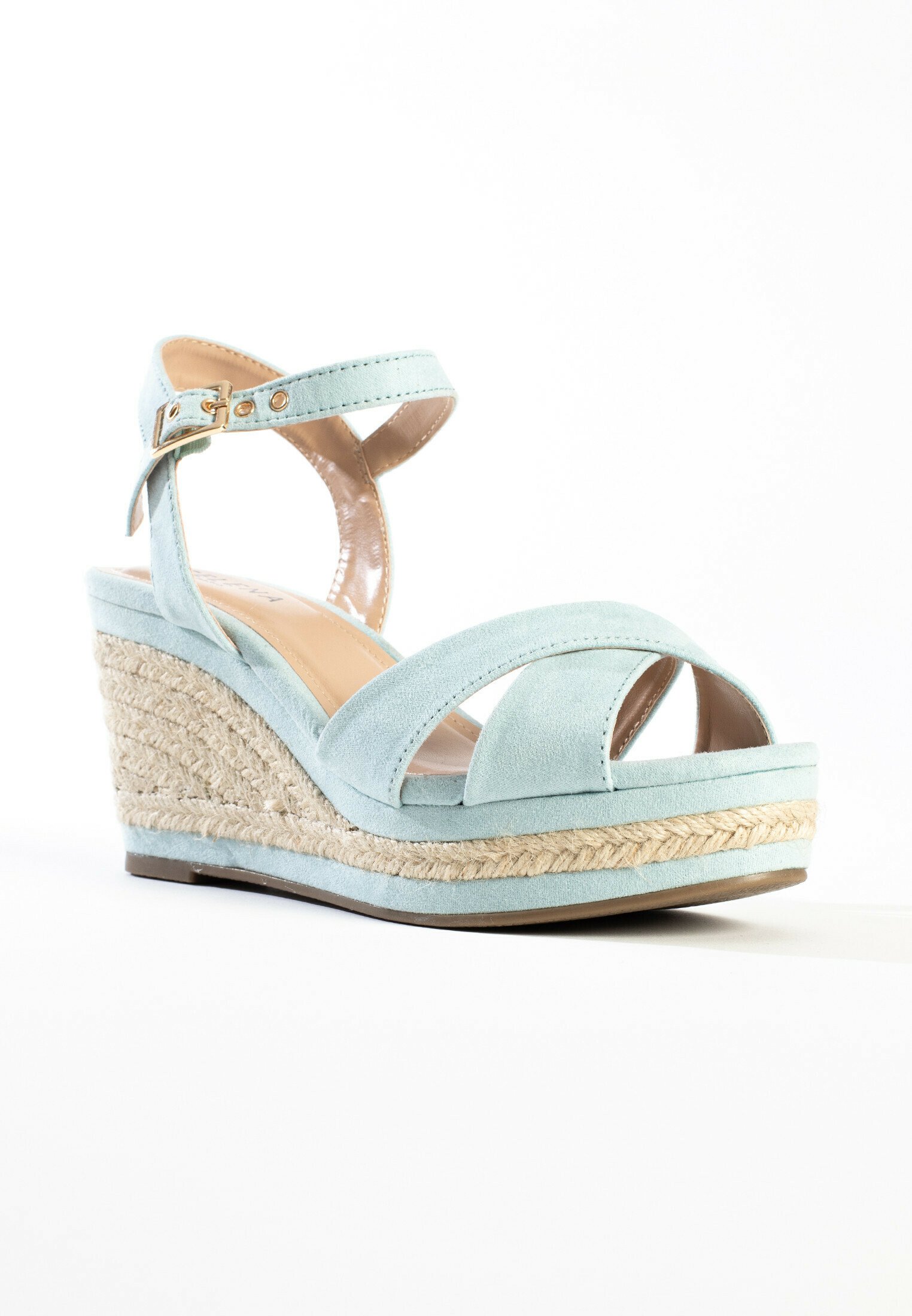 Celena CHELSEY - Sandalen met sleehak - light blue/lichtblauw - Zalando.nl