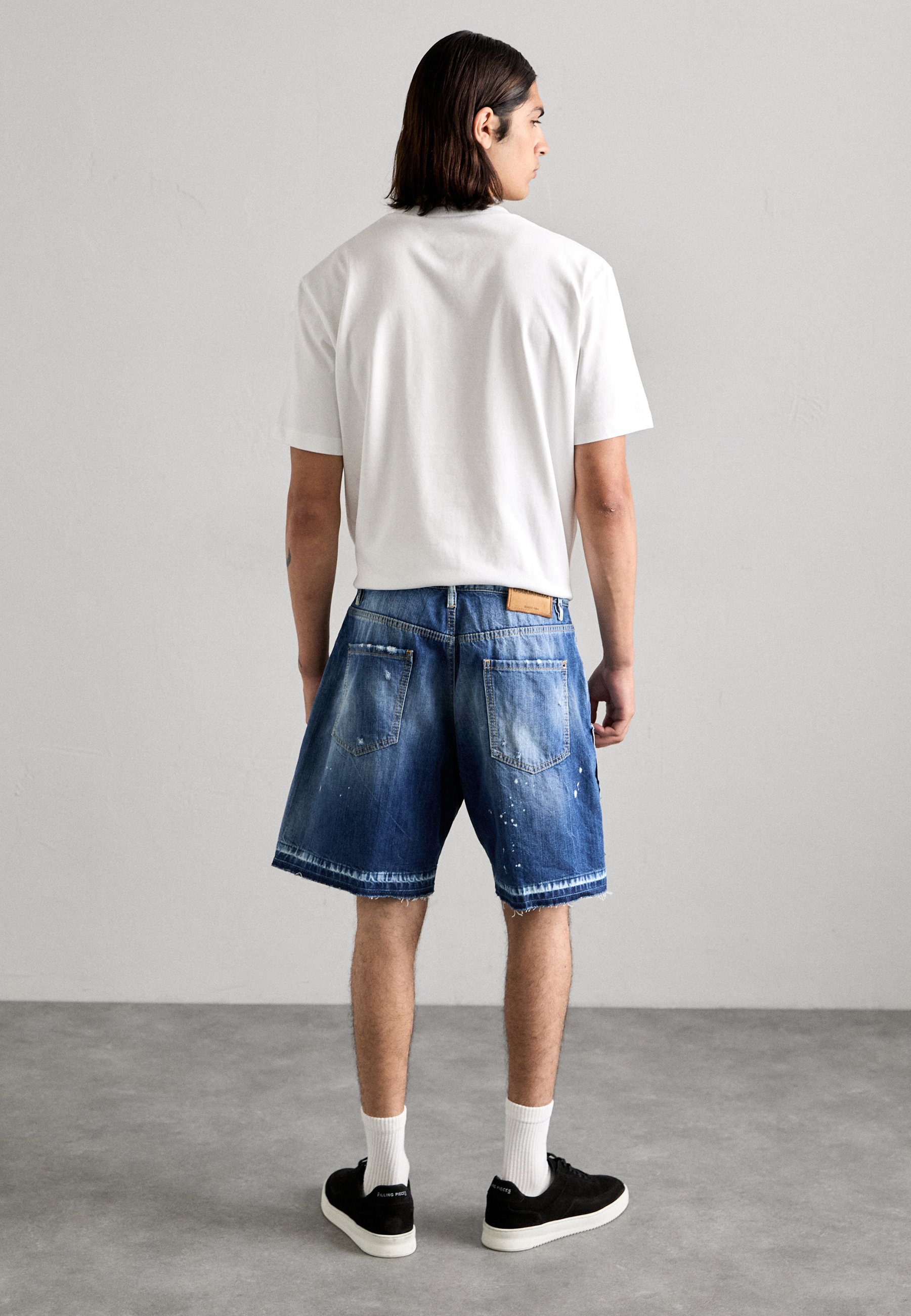 Dsquared2 Short en jean - navy blue/denim bleu - ZALANDO