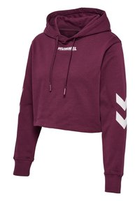 Hummel HMLLEGACY CROPPED  - Hættetrøje - grape wine
