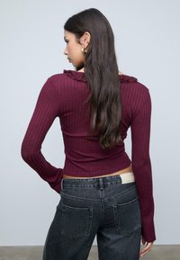 Stradivarius Kardigán - bordeaux