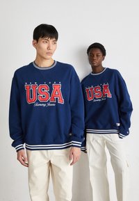 Tommy Jeans - ARCHIVE GAMES TEAM USA CREW UNISEX - Sweatshirt - twilight indigo Miniatyrbild 1