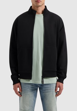Sweater met rits - black