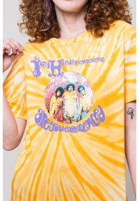 Paradiso Clothing JIMI HENDRIX ARE YOU EXPERIENCED TIE DYE - Print T-shirt - yellow
