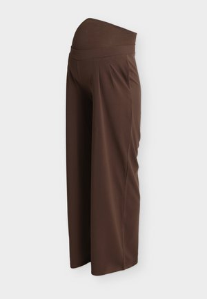 ONLY MATERNITY, OLMSANIA DART O/B WIDE PANT JRS NOOS - Pantaloni - chocolate martini