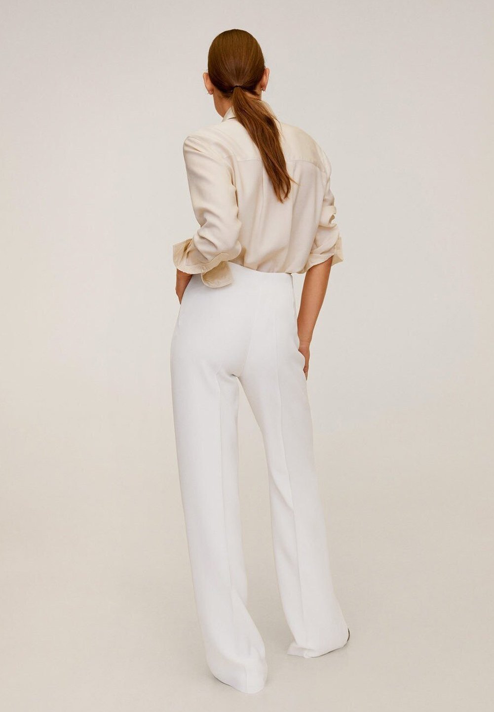 Mango PALACHIN Bukse ecrubeige Zalando.no Mango Belt Straight Fit Trousers Vide Bukser Beige MANGO
