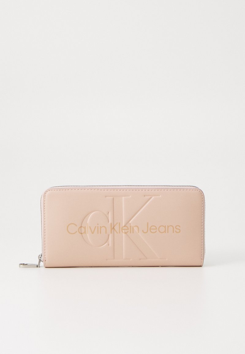Calvin Klein Jeans SCULPTED ZIP AROUND MONO - Portafoglio - rose dust
