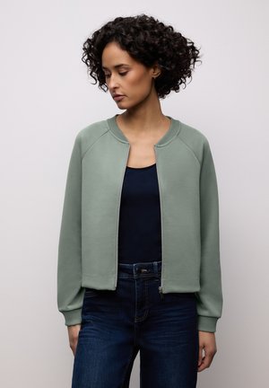 GEMUSTERTE - Sweater met rits - grün