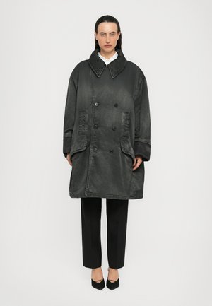 COAT - Classic coat - washed black