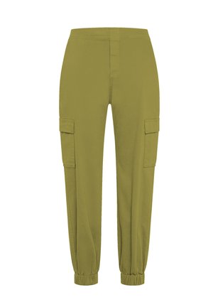 Deha, CARGO TROUSERS IN GABARDINE - TROUSERS - Cargohose - green