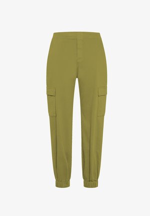 Deha, CARGO TROUSERS IN GABARDINE - TROUSERS - Cargohose - green