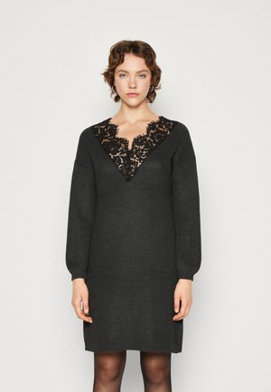 ONLY ONLXENIA LIFE DRESS  - Φόρεμα-πουλόβερ - dark grey melange/black