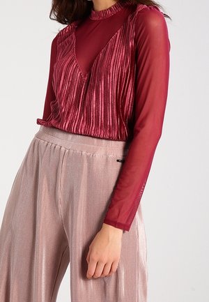 Langærmet T-shirt - dark red